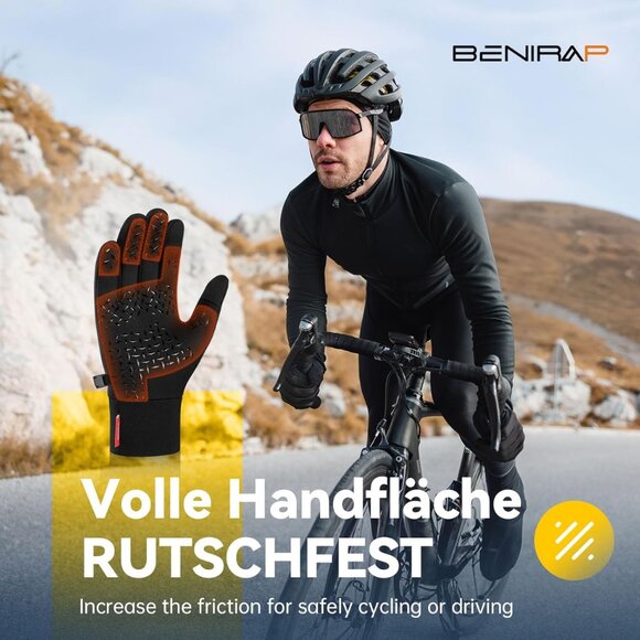 Lightweight Winter Gloves for Men Women, Touch Screen Warm Running Gloves, Windp - Picture 5 of 10